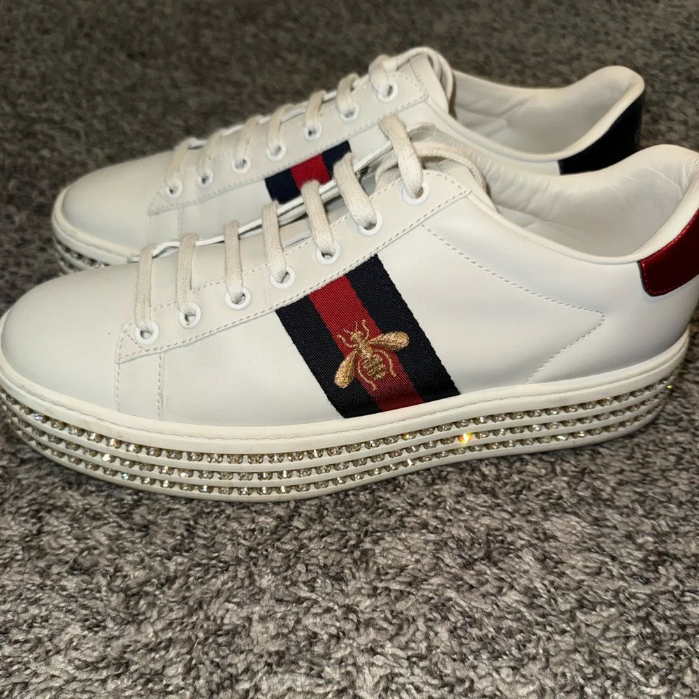 Women’s Gucci Ace Embellished Sneakers - Picture 3 of 8